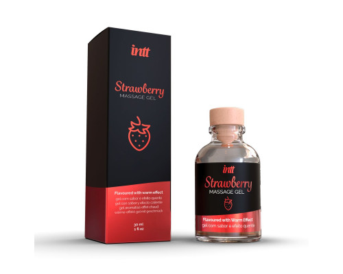Заказать Массажный гель с ароматом клубники Strawberry - 30 мл.