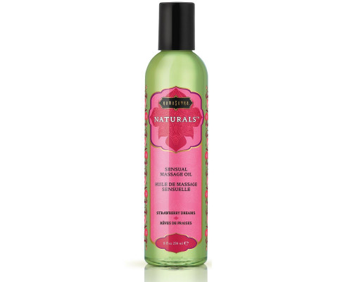 Заказать Массажное масло Naturals Strawberry Dreams с ароматом клубники - 236 мл.