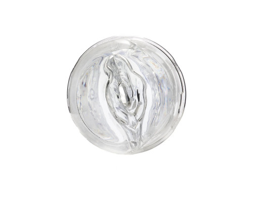 Заказать Прозрачный двусторонний мастурбатор Sophia - вагина и анус