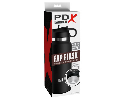 Заказать Черный мастурбатор в виде бутылки Fap Flask