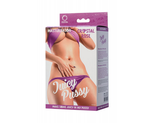 Заказать Прозрачный реалистичный мастурбатор Juicy Pussy Crystal Rose