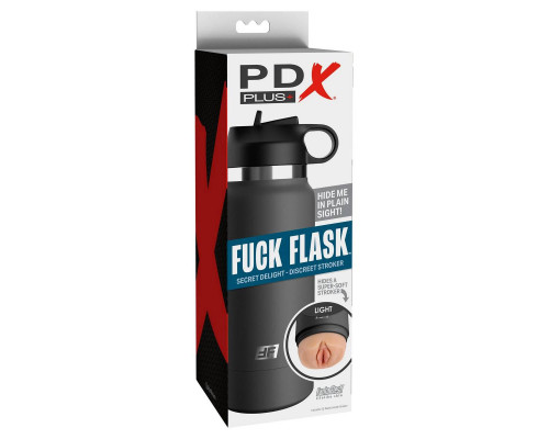 Заказать Серый мастурбатор в виде бутылки F*ck Flask