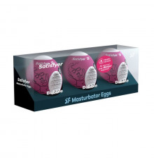Набор из 3 мастурбаторов-яиц Satisfyer Bubble