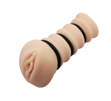 Мастурбатор-вагина с утягивающими кольцами Rossi Flesh 3D