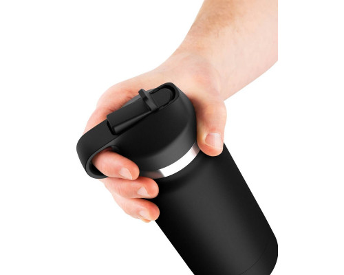 Заказать Черный мастурбатор в виде бутылки Fap Flask