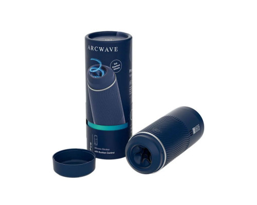 Заказать Синий мастурбатор с контролем всасывания Arcwave Pow Stroker