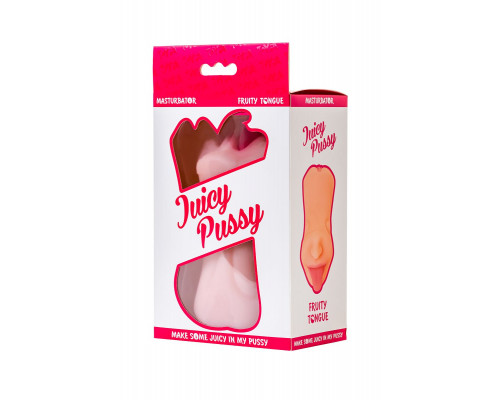 Заказать Телесный двусторонний мастурбатор Fruity Tongue - ротик и вагина