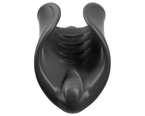 Заказать Чёрный мастурбатор Vibrating Silicone Stimulator с вибрацией