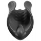 Заказать Чёрный мастурбатор Vibrating Silicone Stimulator с вибрацией