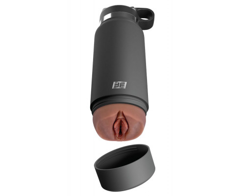 Заказать Смуглый мастурбатор-вагина в корпусе-бутылке F*ck Flask