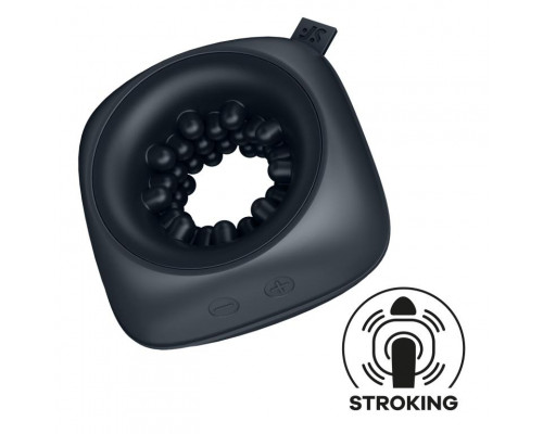 Заказать Черный мужской вибромассажер Ring Stroker