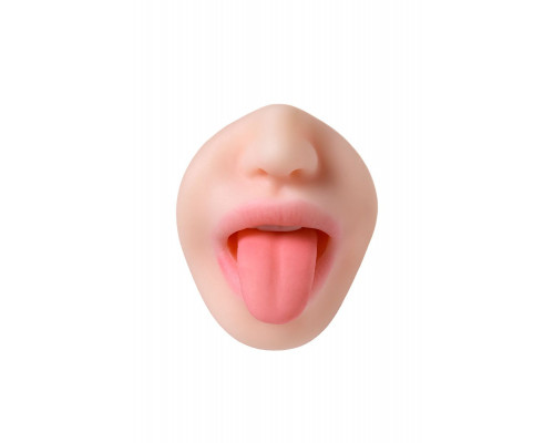 Заказать Телесный двусторонний мастурбатор Fruity Tongue - ротик и вагина