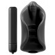 Заказать Чёрный мастурбатор Vibrating Silicone Stimulator с вибрацией
