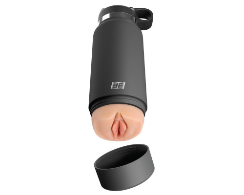 Заказать Серый мастурбатор в виде бутылки F*ck Flask