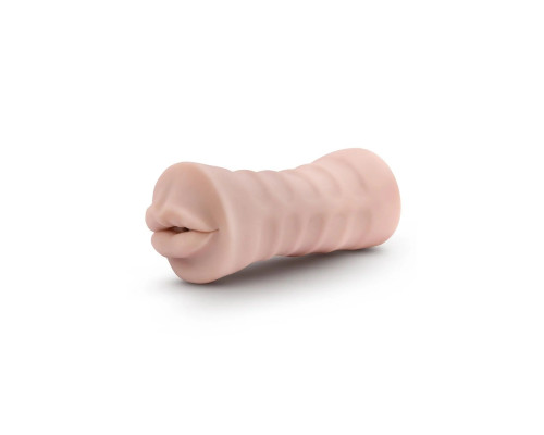 Телесный мастурбатор-ротик Nicole Vibrating Masturbator