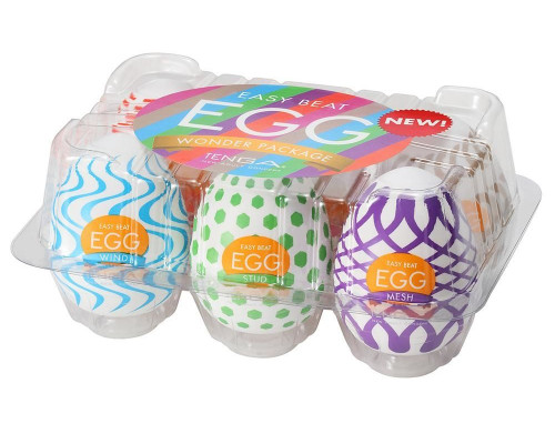 Заказать Набор из 6 мастурбаторов Tenga EGG IV с различным рельефом
