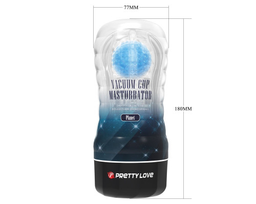 Заказать Прозрачный текстурированный мастурбатор Vacuum Cup Masturbator Planet