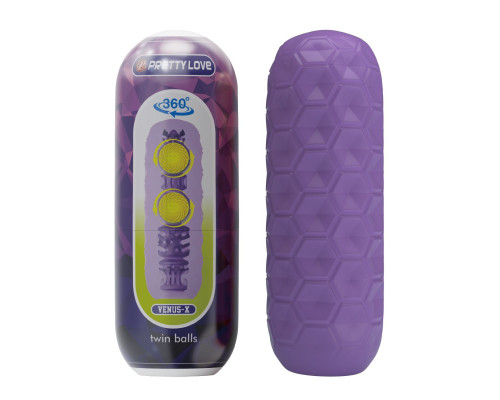 Фиолетовый мастурбатор Venus-X Twin balls