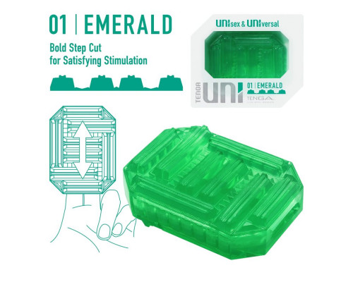 Заказать Зеленый мастурбатор-стимулятор Tenga Uni Emerald