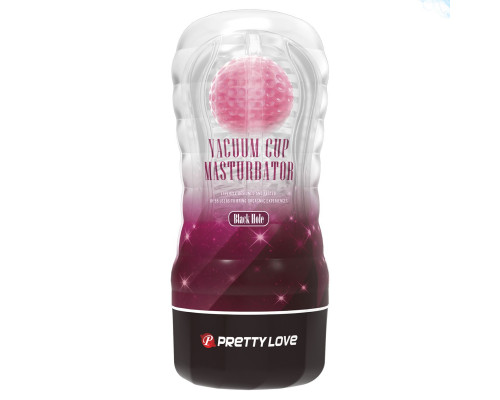 Заказать Прозрачный текстурированный мастурбатор Vacuum Cup Masturbator Black Hole