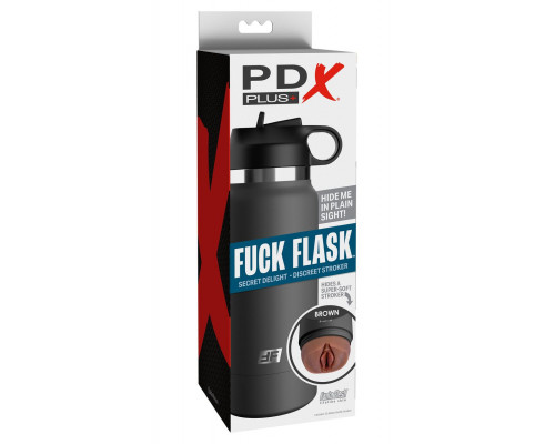 Заказать Смуглый мастурбатор-вагина в корпусе-бутылке F*ck Flask