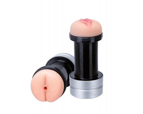 Заказать Мастурбатор 2-в-1 REALSTUFF 2 IN 1 HUMMER ANUS   VAGINA: вагина и анус