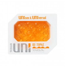 Оранжевый мастурбатор-стимулятор Tenga Uni Topaz
