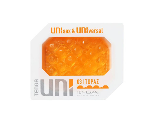 Заказать Оранжевый мастурбатор-стимулятор Tenga Uni Topaz