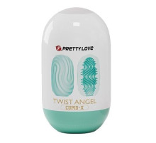 Бирюзовый мастурбатор-яйцо Twist Angel