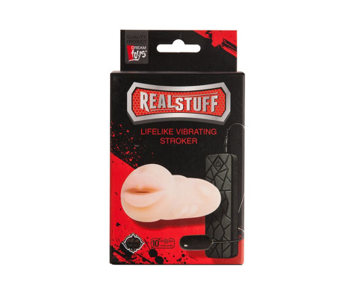 Мастурбатор-ротик с вибрацией REALSTUFF VIBRATING MASTURBATOR MOUTH