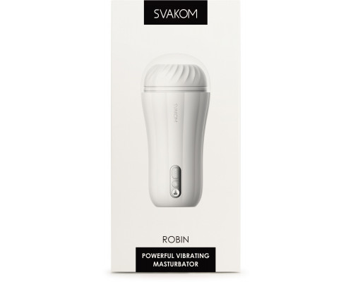 Заказать Белый вибромастурбатор Robin - 19,8 см.