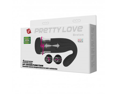 Заказать Перезаряжаемый мега-мастурбатор Breton с ротацией и возвратно-поступательным движением