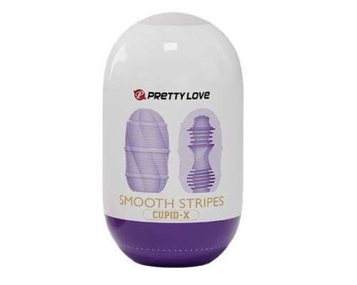 Сиреневый мастурбатор-яйцо Smooth Stripes
