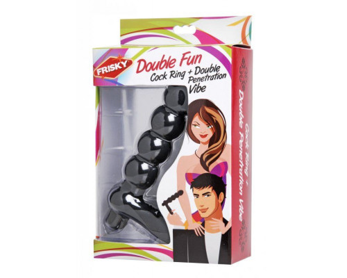 Заказать Насадка для двойного проникновения Double Fun Cock Ring with Double Penetration Vibe