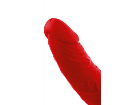 Красная насадка на пенис для двойного проникновения Black Red - 16,5 см.