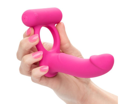 Заказать Розовая насадка для двойного проникновения Silicone Rechargeable Double Diver