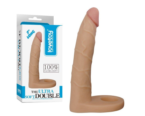 Заказать Телесная насадка-фаллоимитатор для двойного проникновения - 17 см.