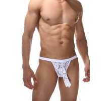 Мужские кружевные трусы-джоки с карманом для пениса