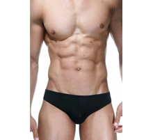 Мужские черные слипы с белым кружевом сзади