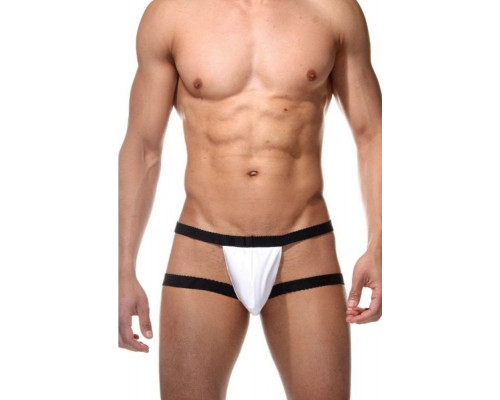 Заказать Бело-черные мужские трусы-джоки
