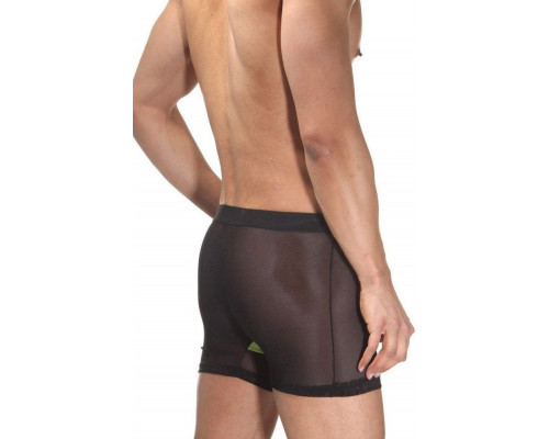 Заказать Мужские полупрозрачные трусы-боксеры с неоновой вставкой