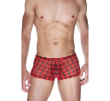 Мужские трусы-боксеры из полупрозрачной ткани в горох