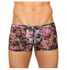 Кружевные мужские трусы-хипсы с цветочным узором