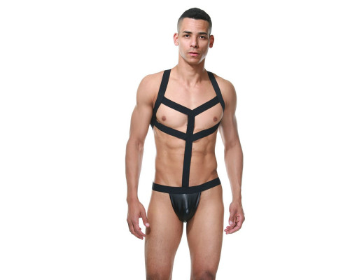 Заказать Пикантное мужское боди с эластичными перемычками