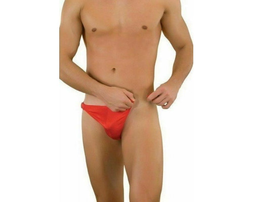 Заказать Мужские красные трусы-тонги на застежке