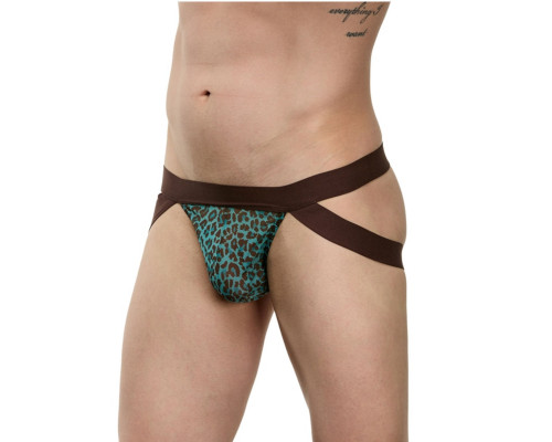 Заказать Стильные мужские трусы-джоки с леопардовым принтом