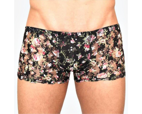 Заказать Мужские трусы-боксеры в сеточку с цветочным узором
