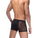 Заказать Черные мужские трусы-боксеры с прозрачными вставками по бокам