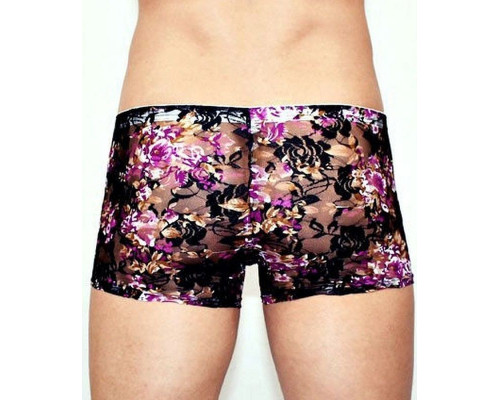 Заказать Кружевные мужские трусы-хипсы с цветочным узором