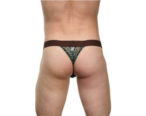 Заказать Сексуальные трусы-тонги с леопардовым принтом
